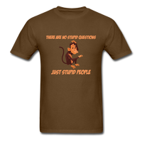 Load image into Gallery viewer, There Are No Stupid Questions Just Stupid People Monkey Unisex Classic T-Shirt - brown
