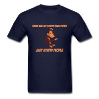Load image into Gallery viewer, There Are No Stupid Questions Just Stupid People Monkey Unisex Classic T-Shirt - navy

