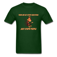 Load image into Gallery viewer, There Are No Stupid Questions Just Stupid People Monkey Unisex Classic T-Shirt - forest green
