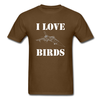 Load image into Gallery viewer, I Love Birds Unisex Classic T-Shirt - brown
