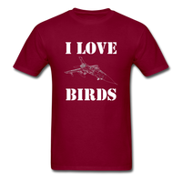 Load image into Gallery viewer, I Love Birds Unisex Classic T-Shirt - burgundy
