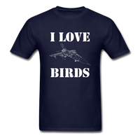 Load image into Gallery viewer, I Love Birds Unisex Classic T-Shirt - navy
