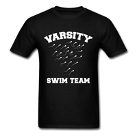 Load image into Gallery viewer, Varsity Swim Team Sperm Swimming Unisex Classic T-Shirt - black
