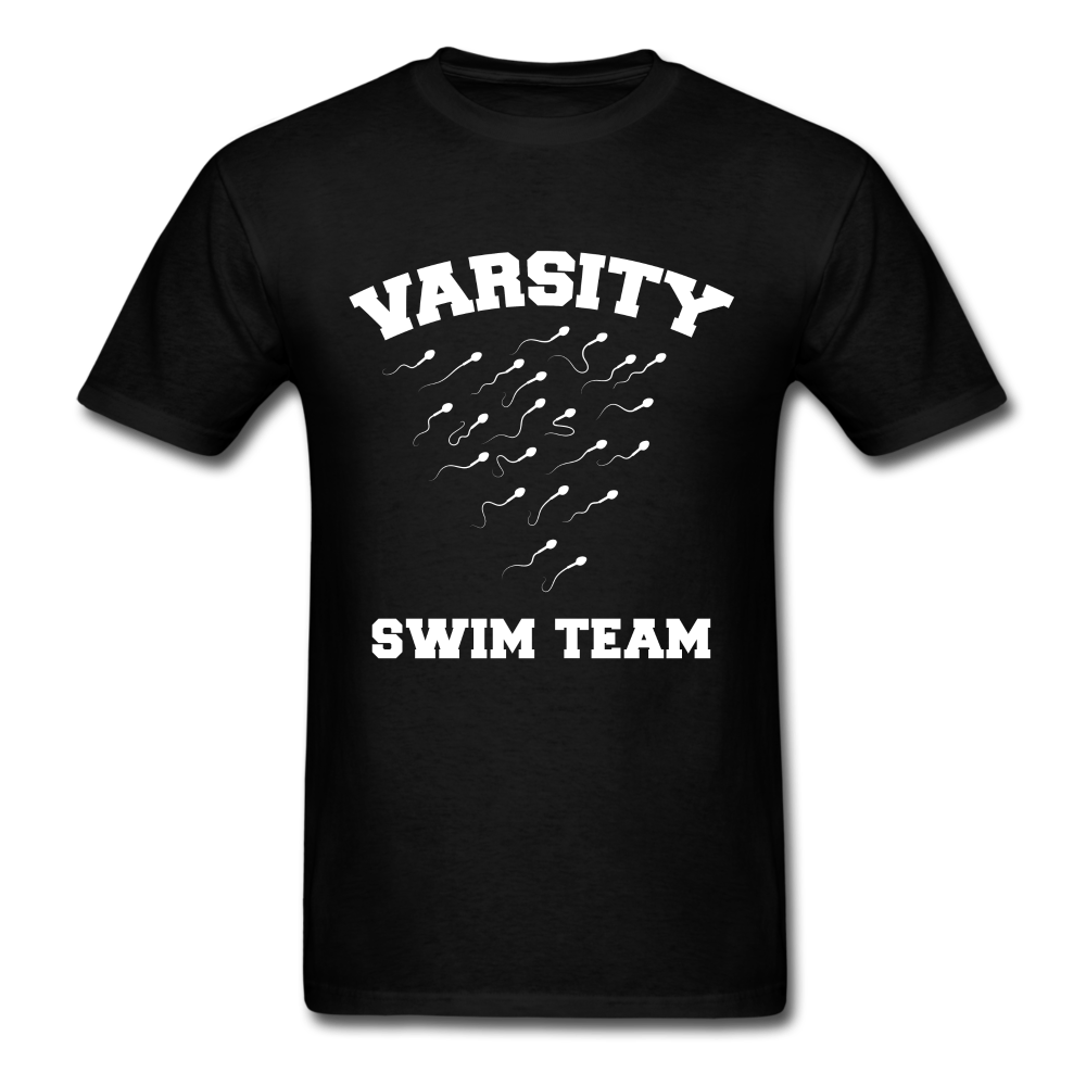 Varsity Swim Team Sperm Swimming Unisex Classic T-Shirt - black