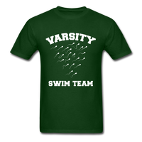 Load image into Gallery viewer, Varsity Swim Team Sperm Swimming Unisex Classic T-Shirt - forest green

