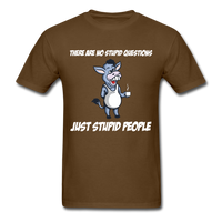 Load image into Gallery viewer, There Are No Stupid Questions Just Stupid People Donkey Unisex Classic T-Shirt - brown
