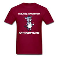 Load image into Gallery viewer, There Are No Stupid Questions Just Stupid People Donkey Unisex Classic T-Shirt - burgundy
