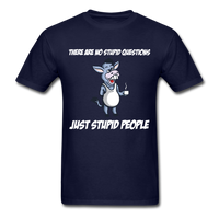 Load image into Gallery viewer, There Are No Stupid Questions Just Stupid People Donkey Unisex Classic T-Shirt - navy
