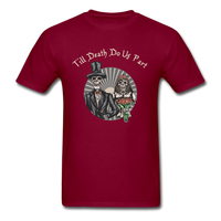 Load image into Gallery viewer, Till Death Do Us Part Married Skeletons Unisex Classic T-Shirt - burgundy
