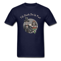 Load image into Gallery viewer, Till Death Do Us Part Married Skeletons Unisex Classic T-Shirt - navy
