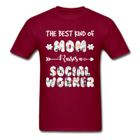 Load image into Gallery viewer, The Best Kind Of Mom Raises A Social Worker Unisex Classic T-Shirt - burgundy
