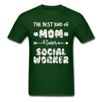 Load image into Gallery viewer, The Best Kind Of Mom Raises A Social Worker Unisex Classic T-Shirt - forest green
