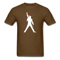 Load image into Gallery viewer, Freddie With Christmas Santa Hat Unisex Classic T-Shirt - brown
