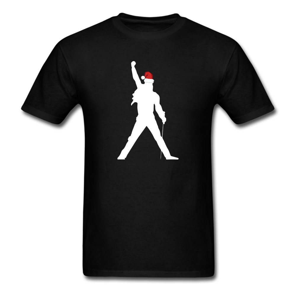 Freddie With Christmas Santa Hat Unisex Classic T-Shirt - black