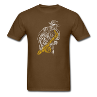 Load image into Gallery viewer, Saxophone Abstract Unisex Classic T-Shirt - brown
