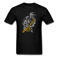 Load image into Gallery viewer, Saxophone Abstract Unisex Classic T-Shirt - black

