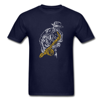 Load image into Gallery viewer, Saxophone Abstract Unisex Classic T-Shirt - navy
