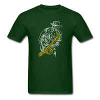 Load image into Gallery viewer, Saxophone Abstract Unisex Classic T-Shirt - forest green
