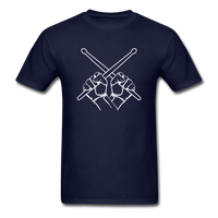 Load image into Gallery viewer, Crossed Drumsticks Unisex Classic T-Shirt - navy
