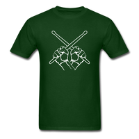 Load image into Gallery viewer, Crossed Drumsticks Unisex Classic T-Shirt - forest green
