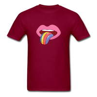 Load image into Gallery viewer, Rainbow Mouth Unisex Classic T-Shirt - burgundy
