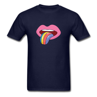Load image into Gallery viewer, Rainbow Mouth Unisex Classic T-Shirt - navy
