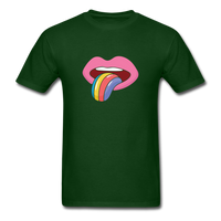 Load image into Gallery viewer, Rainbow Mouth Unisex Classic T-Shirt - forest green
