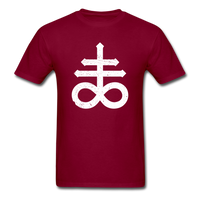 Load image into Gallery viewer, Leviathan Cross (Distressed) Unisex Classic T-Shirt - burgundy

