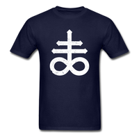 Load image into Gallery viewer, Leviathan Cross (Distressed) Unisex Classic T-Shirt - navy
