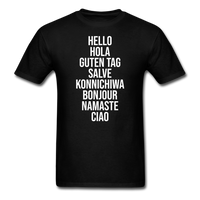 Load image into Gallery viewer, Hello In Different Languages Unisex Classic T-Shirt - black
