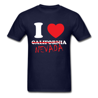 Load image into Gallery viewer, I Love Heart Nevada Not California Unisex Classic T-Shirt - navy
