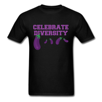 Load image into Gallery viewer, Celebrate Diversity Eggplant Unisex Classic T-Shirt - black
