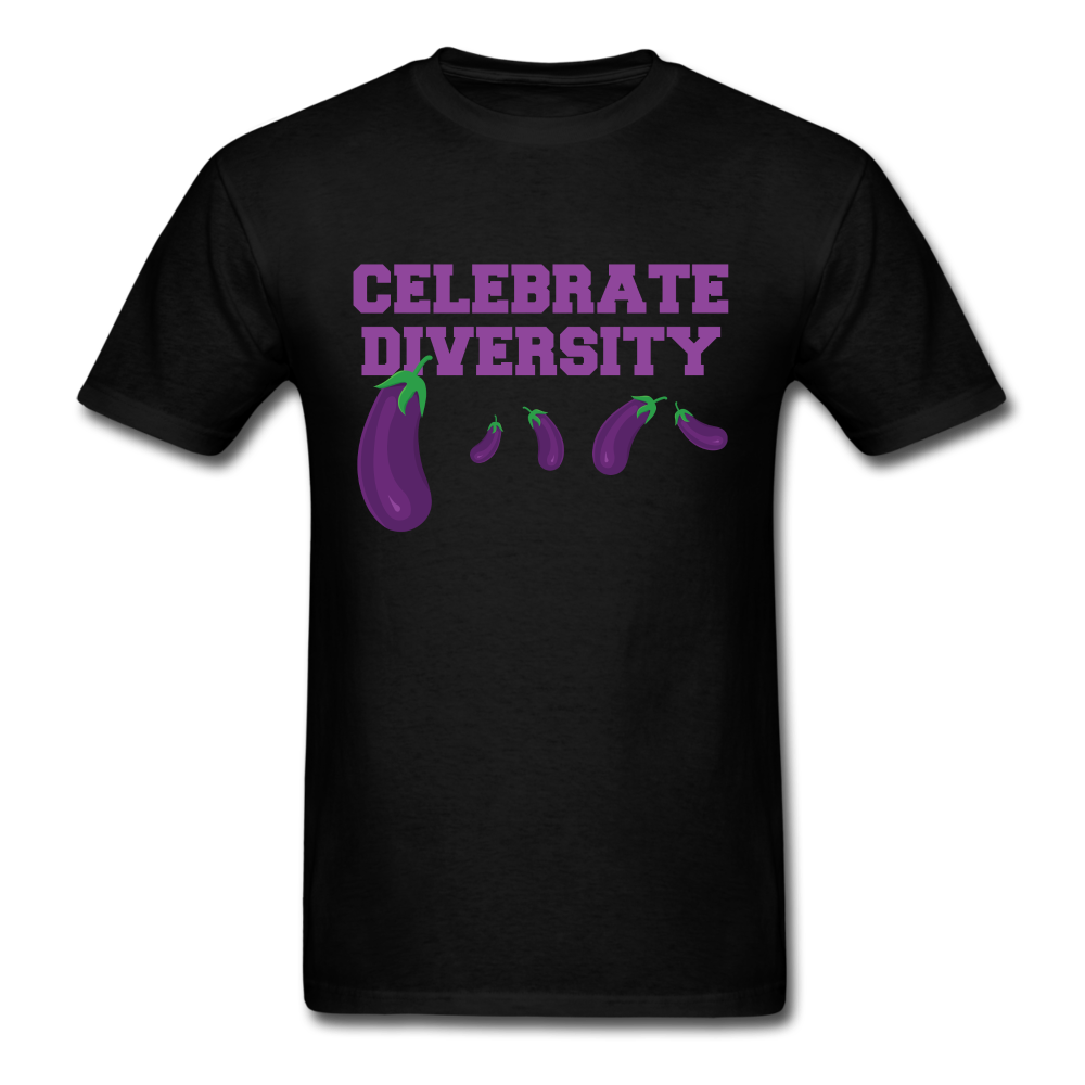 Celebrate Diversity Eggplant Unisex Classic T-Shirt - black