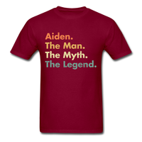 Load image into Gallery viewer, Aiden The Man The Myth The Legend Unisex Classic T-Shirt - burgundy
