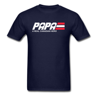 Load image into Gallery viewer, Papa A Real Canadian Hero Unisex Classic T-Shirt - navy
