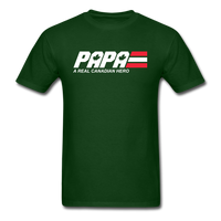 Load image into Gallery viewer, Papa A Real Canadian Hero Unisex Classic T-Shirt - forest green
