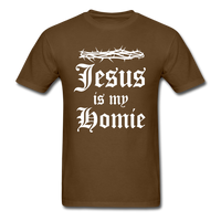 Load image into Gallery viewer, Jesus Is My Homie Unisex Classic T-Shirt - brown
