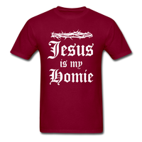 Load image into Gallery viewer, Jesus Is My Homie Unisex Classic T-Shirt - burgundy
