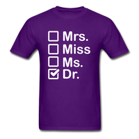 Load image into Gallery viewer, Mrs Miss Ms Dr Unisex Classic T-Shirt - purple
