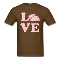 Load image into Gallery viewer, Love Pig Unisex Classic T-Shirt - brown

