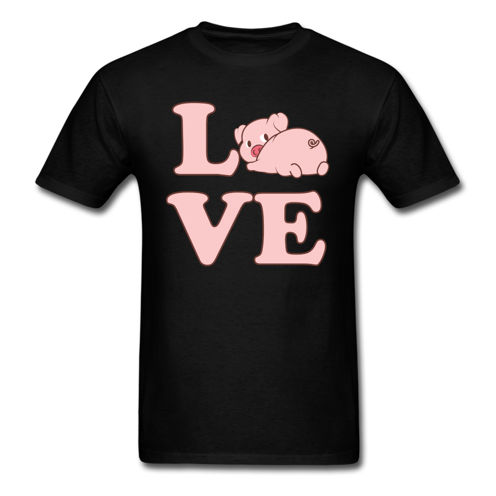 Love Pig Unisex Classic T-Shirt - black