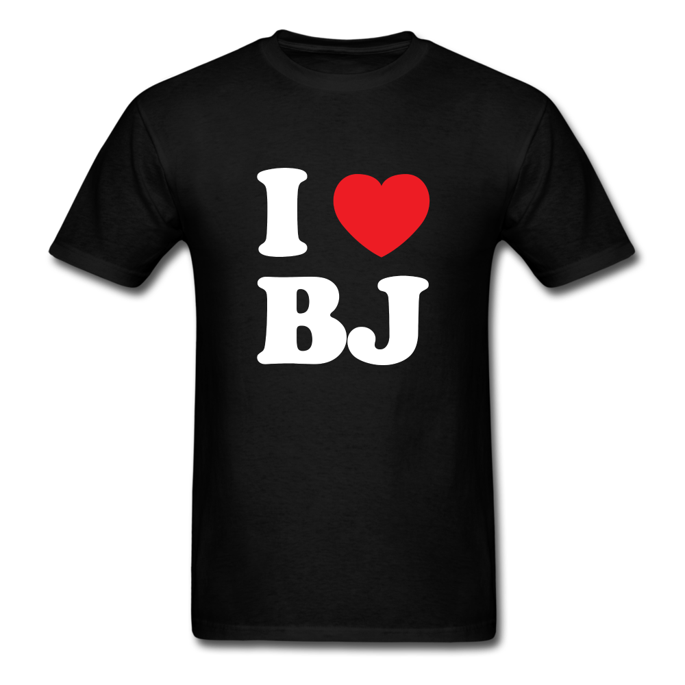 I Love Heart BJ Unisex Classic T-Shirt - black