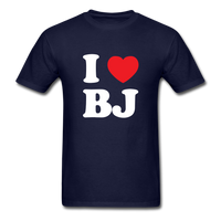 Load image into Gallery viewer, I Love Heart BJ Unisex Classic T-Shirt - navy
