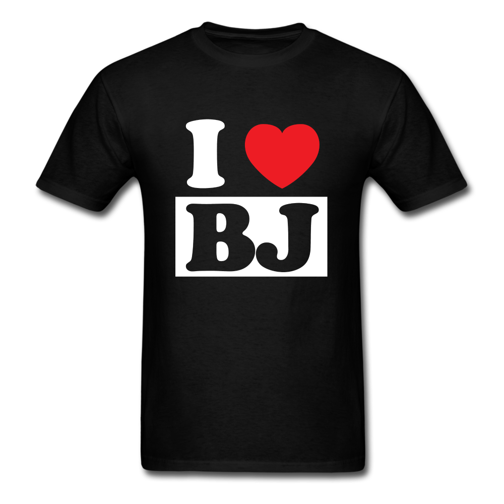 I Love BJ Unisex Classic T-Shirt - black