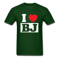 Load image into Gallery viewer, I Love BJ Unisex Classic T-Shirt - forest green
