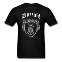 Load image into Gallery viewer, Huzzah with Knight Shield Unisex Classic T-Shirt - black
