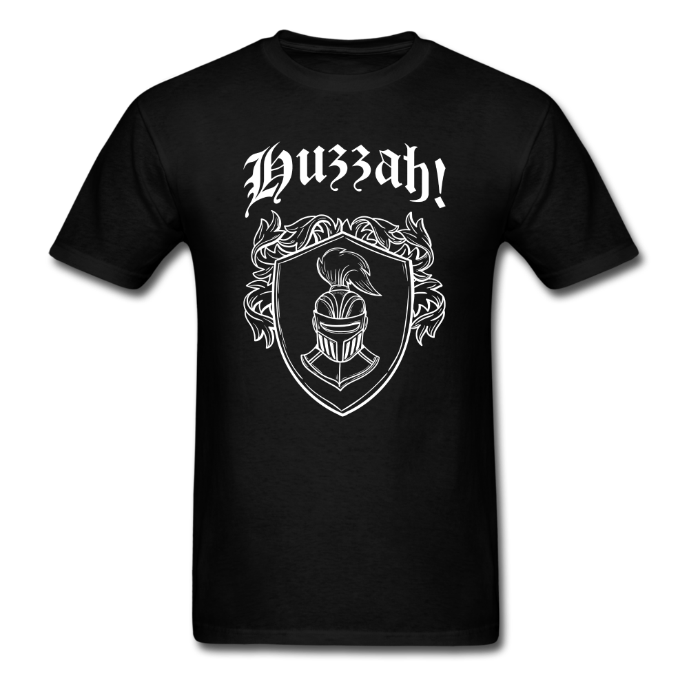 Huzzah with Knight Shield Unisex Classic T-Shirt - black