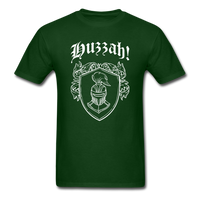 Load image into Gallery viewer, Huzzah with Knight Shield Unisex Classic T-Shirt - forest green

