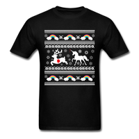Load image into Gallery viewer, Unicorn Stabbing Reindeer Unisex Classic T-Shirt - black
