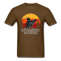 Load image into Gallery viewer, Attempted Murder Two Crows Unisex Classic T-Shirt - brown
